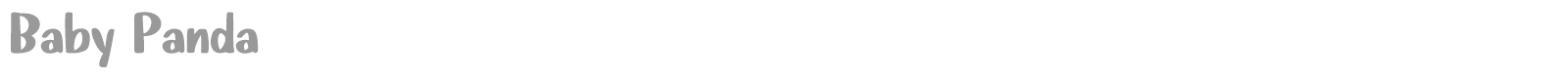 Baby Panda font preview